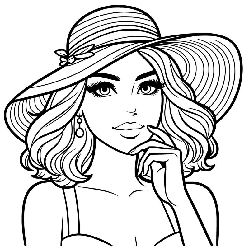 beautiful woman in hat