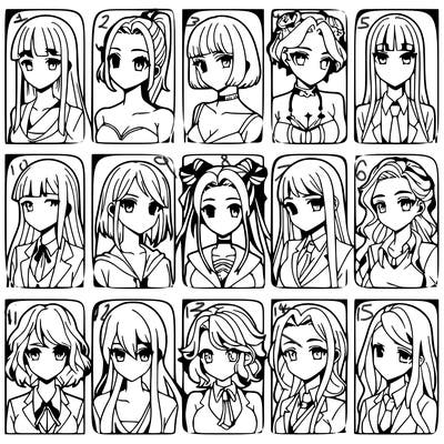 girls that look diffrent anime