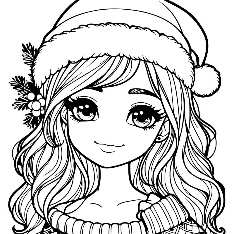 realistic christmas girl