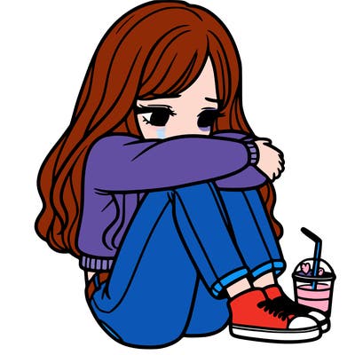 a girl  after a breakup