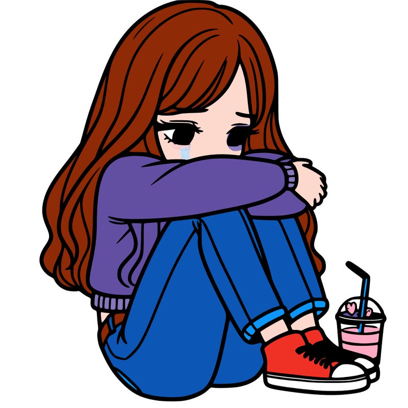 a girl  after a breakup