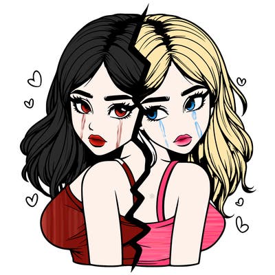 realistic girl split