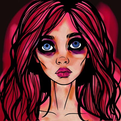 scary beautiful realistic girl