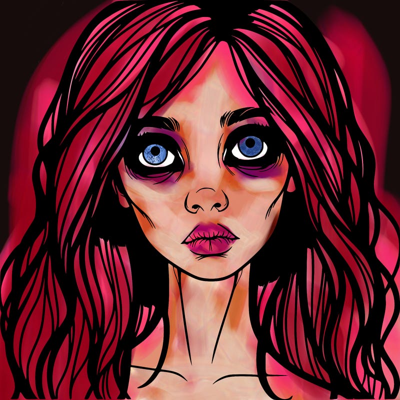 scary beautiful realistic girl