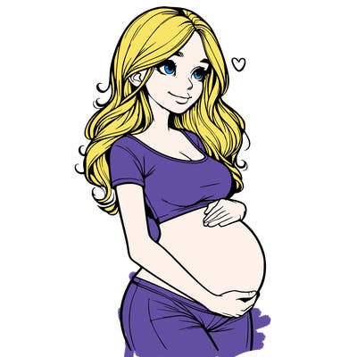 realistic pregnant girl