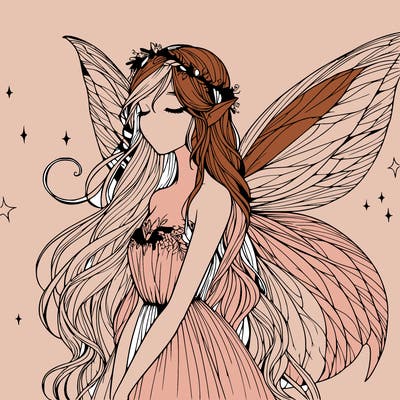 ethereal realistic fairy girl