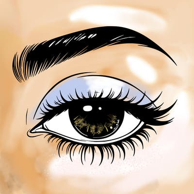 eye closed realistic