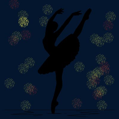 a ballerina in motion.