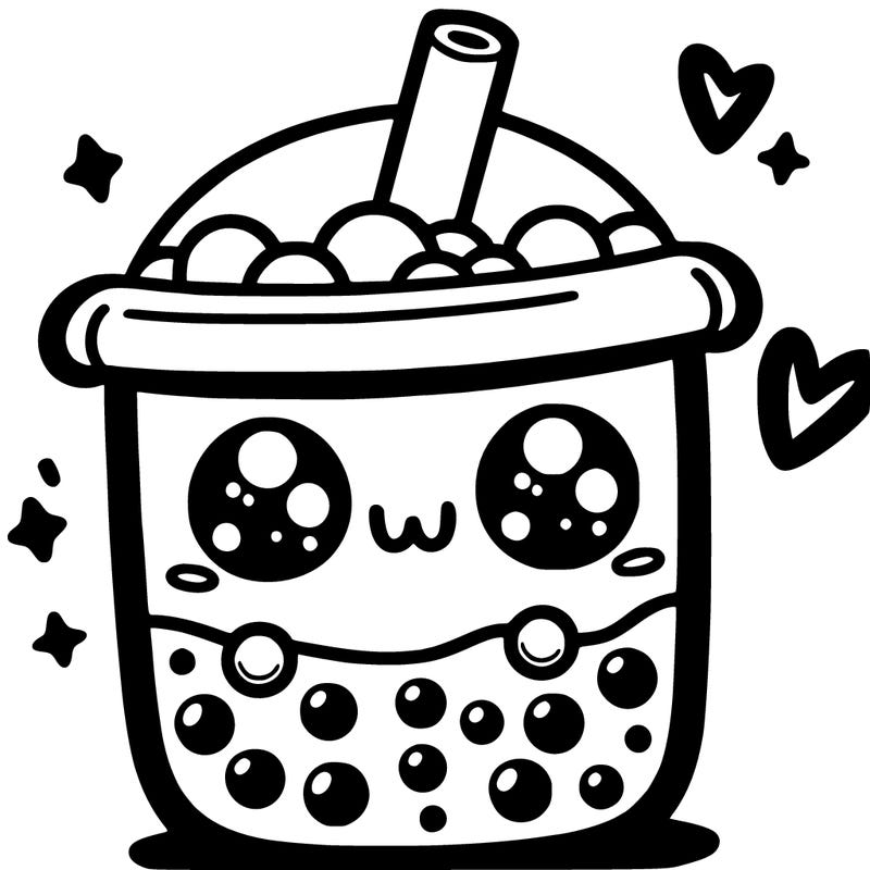 cute boba tea 🧋