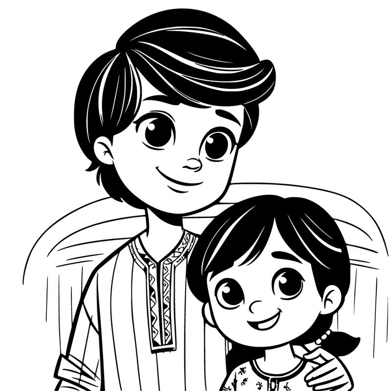 girl with her cousin