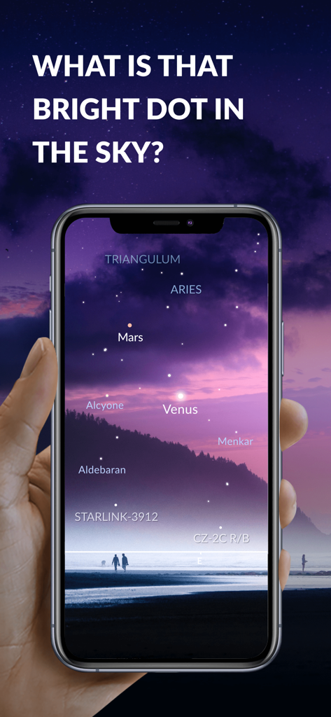 Sky Tonight - Stargazing Guide - Smartphone using AR mode in Sky Tonight to identify stars and planets in the night sky