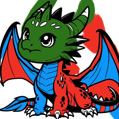 fierce baby night dragon