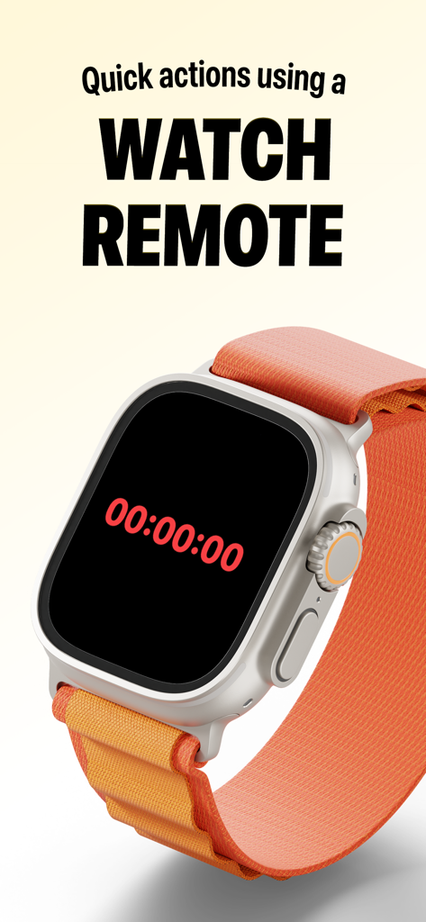 Lookout Dual Camera Recorder - Apple Watch showing the remote control interface for the Lookout dash cam app