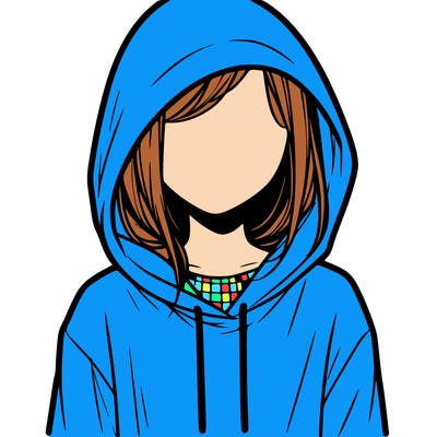 faceless girl in hoodie