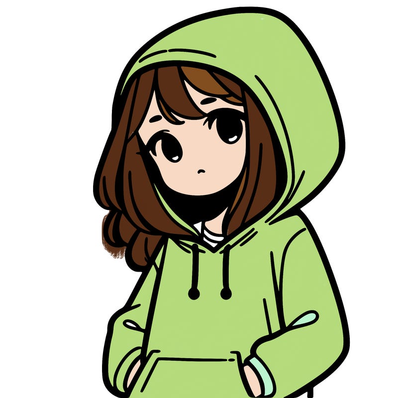 girl with hoodie