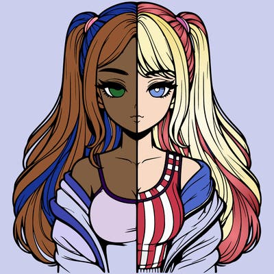 realistic girl split