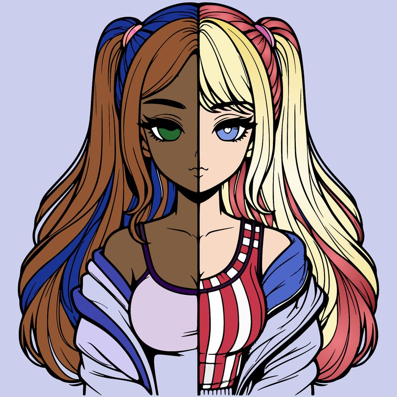 realistic girl split