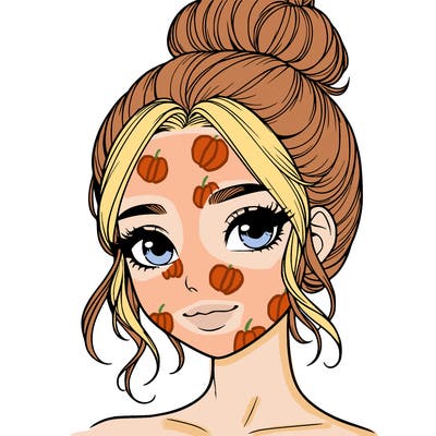 realistic pretty girl with hair in bun