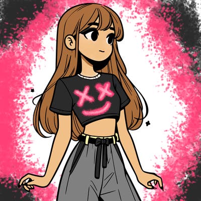 girl in a cute crop top