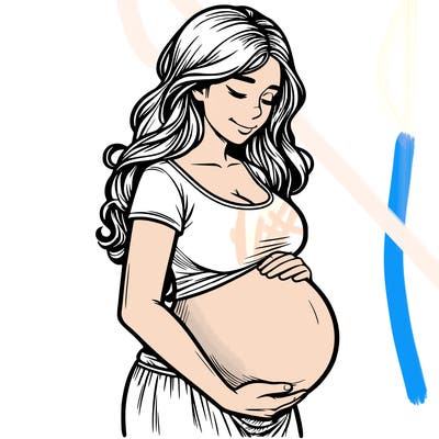 woman heavily pregnant realistic