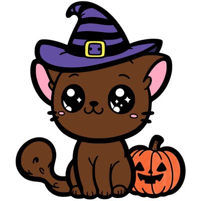 cute little halloween cat