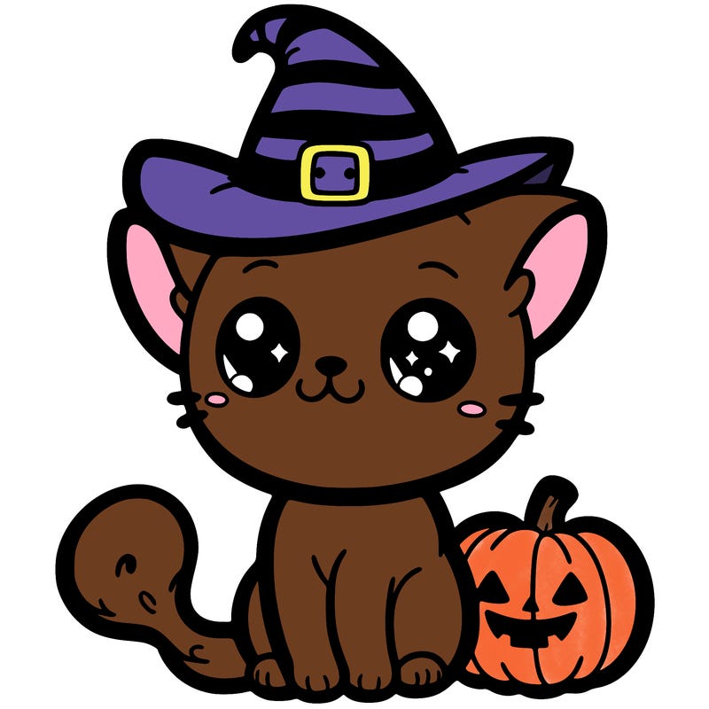 cute little halloween cat