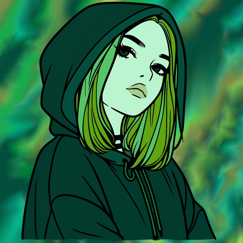 a realistic girl in a hoodie