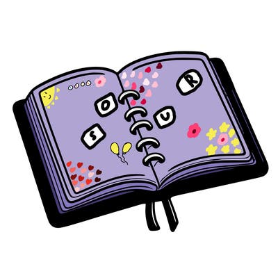 open note book blank