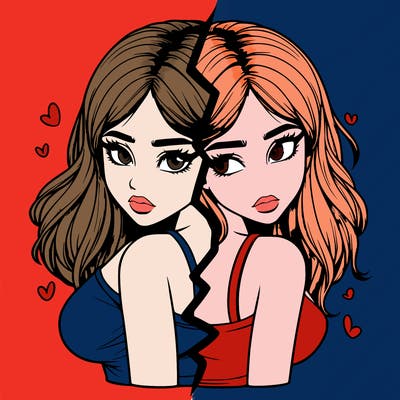 realistic girl split