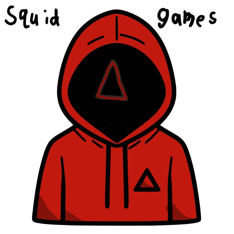 a person with non face waering a hoodie with a small triangle symbol