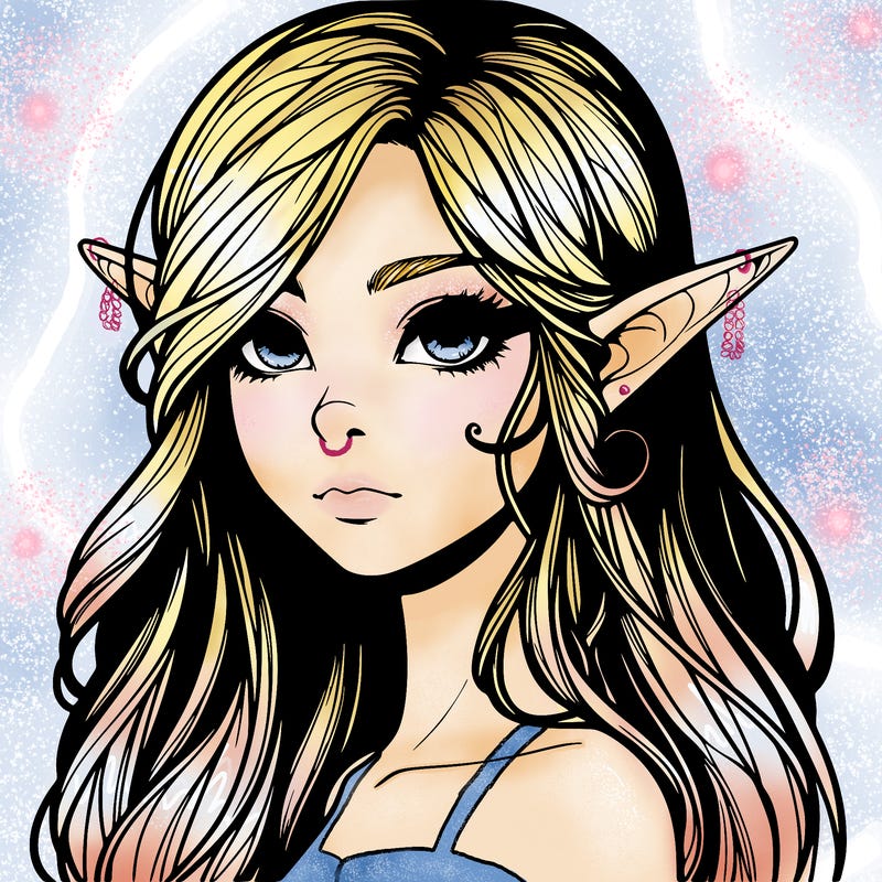 elf girl realistic dark fantasy