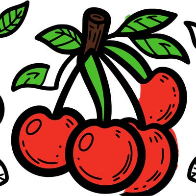 easy cherries cartoon