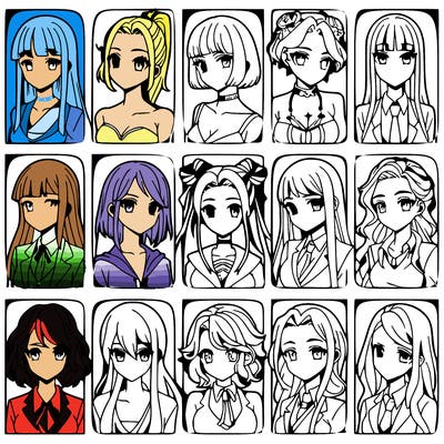 girls that look diffrent anime