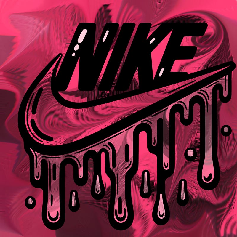 dripping nike logo