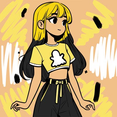 girl in a cute crop top