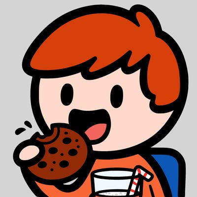 person eating cookie