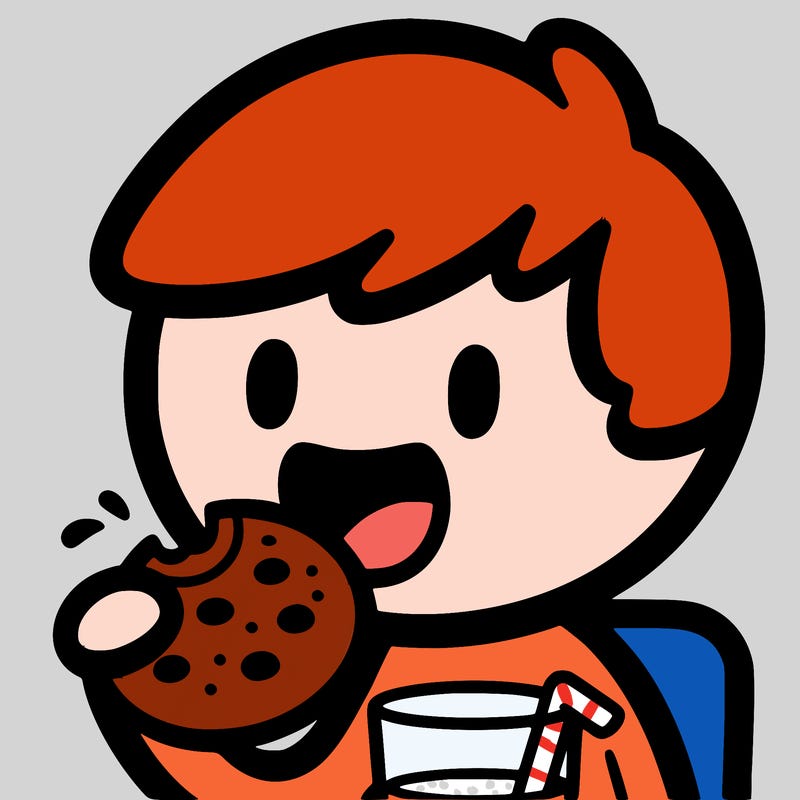 person eating cookie