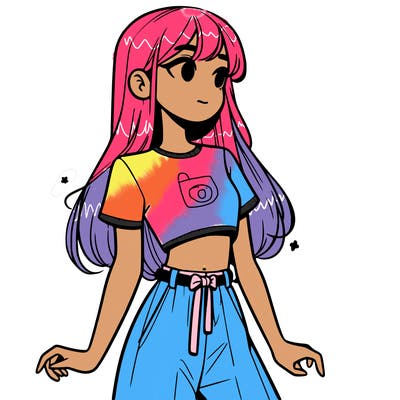 girl in a cute crop top