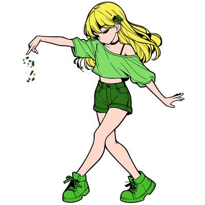 realistic girl danceing