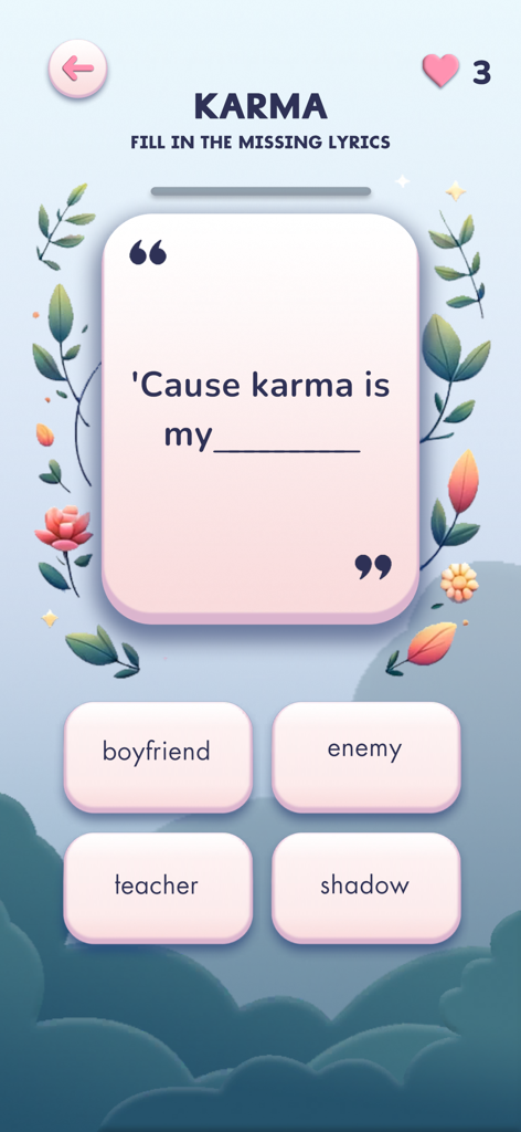 Taylor Tracks Trivia - Karmaの曲のTaylor Tracks Trivia歌詞クイズ