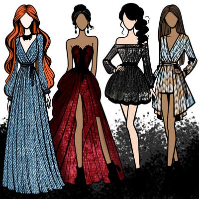 fashion models dresses