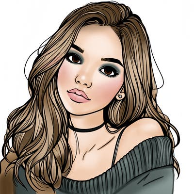 beautiful teenage woman realistic