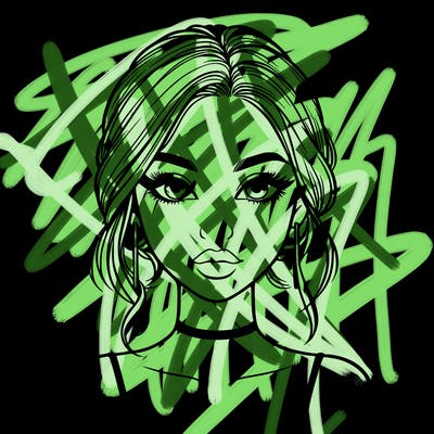 realistic girl with makeup on