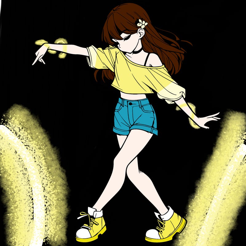 realistic girl danceing