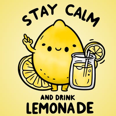 stay calm and drink lemonade