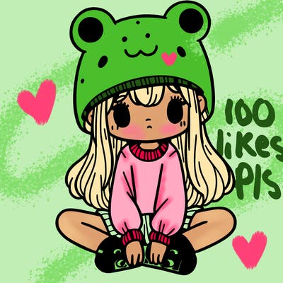 a girl wearing a frog hat and some frog socks