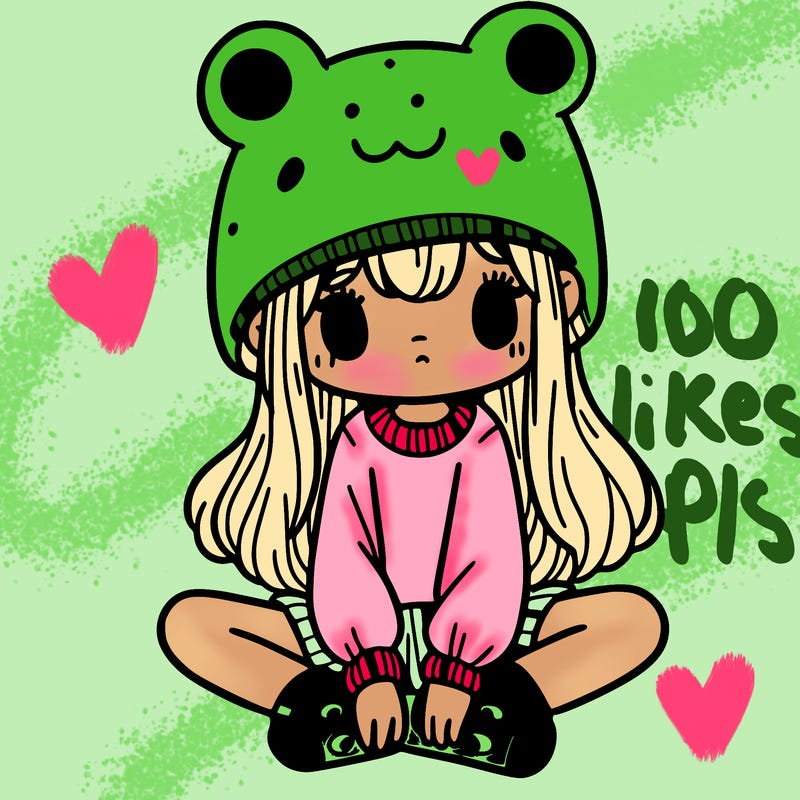 a girl wearing a frog hat and some frog socks