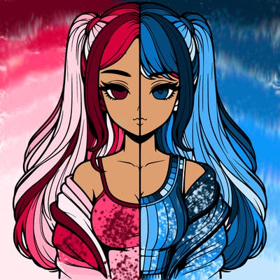 realistic girl split