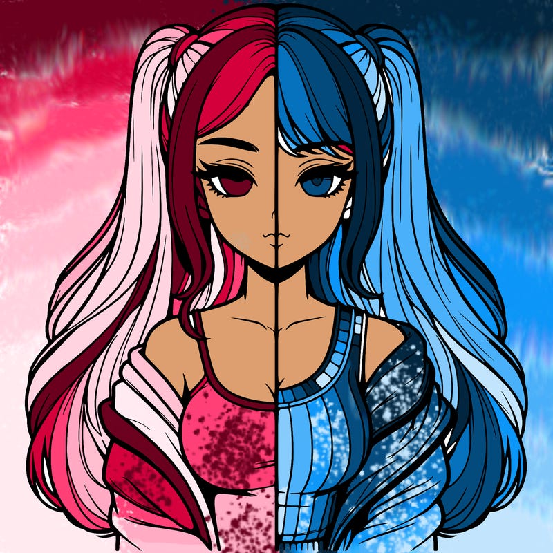 realistic girl split