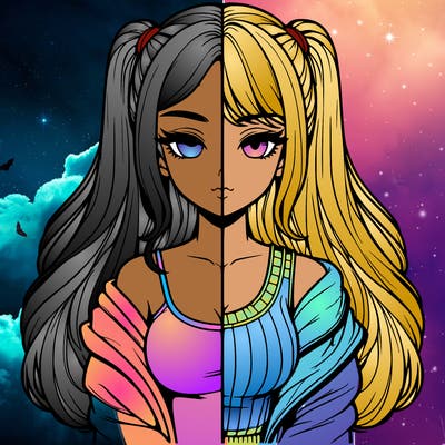 realistic girl split